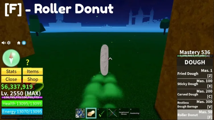 Dough fruit [F] move Roller Donut.