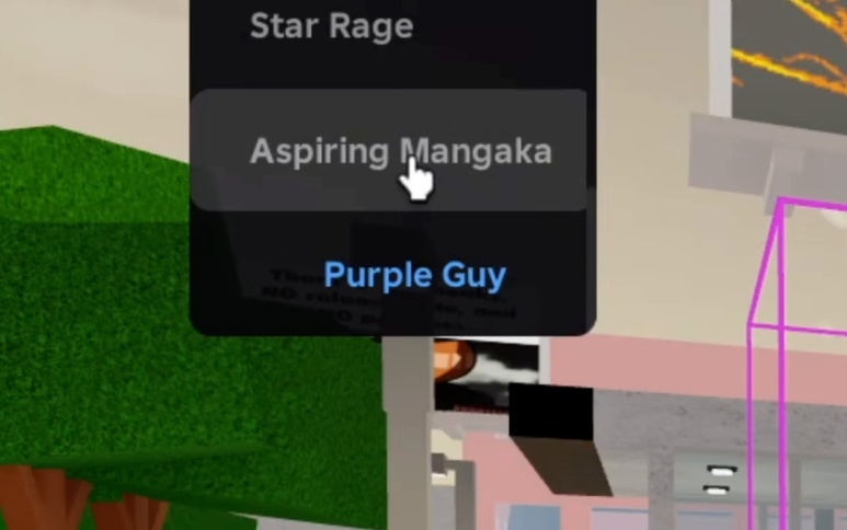 The character menu displaying a new icon.