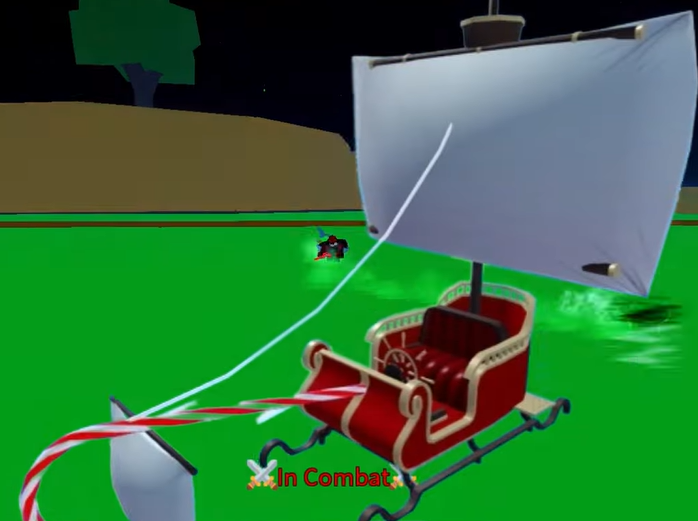 The Sleigh boat in Blox Fruits, described as the third fastest boat, sailing on the ocean