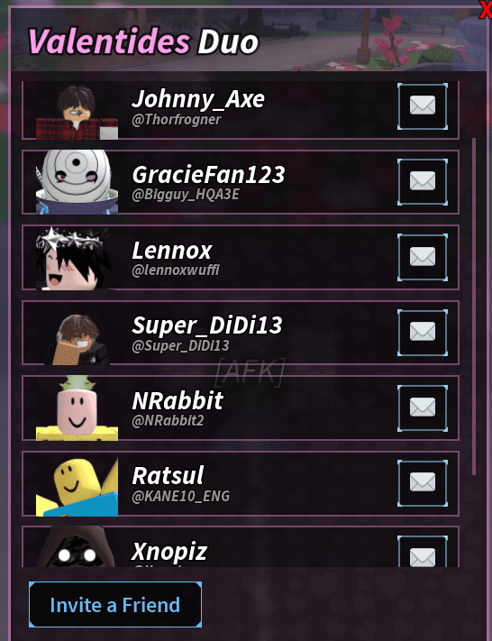 Duo UI: The "Valentides Duo" menu