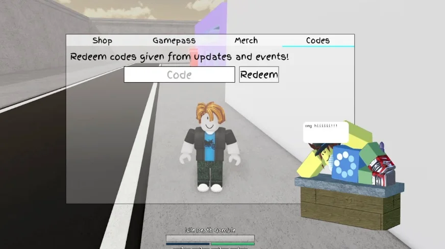 The Emotes menu in Jujutsu Shenanigans showing 'Woven Insight' and 'Bowdown' as available items to equip.