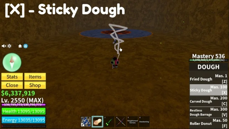 Dough fruit [X] move Sticky Dough.