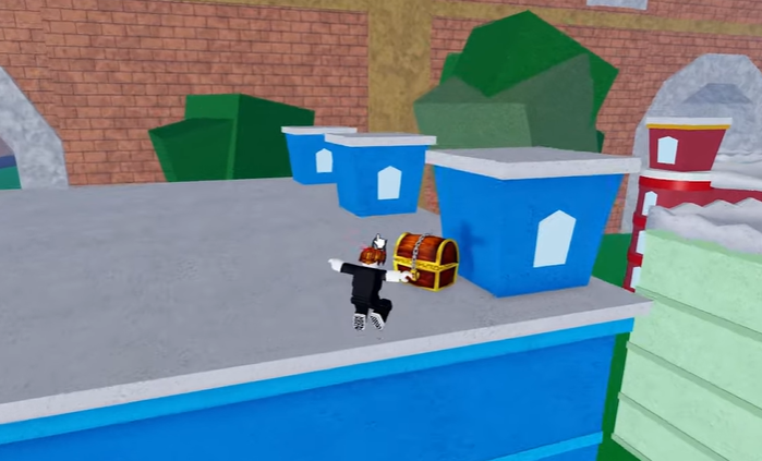 Player opening a chest to find a Fist of Darkness item in Roblox