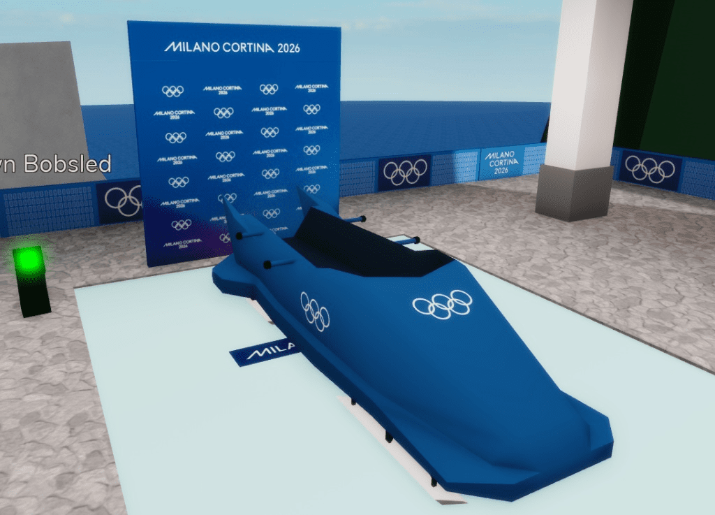 A close-up look at the sleek, branded Bobsled design