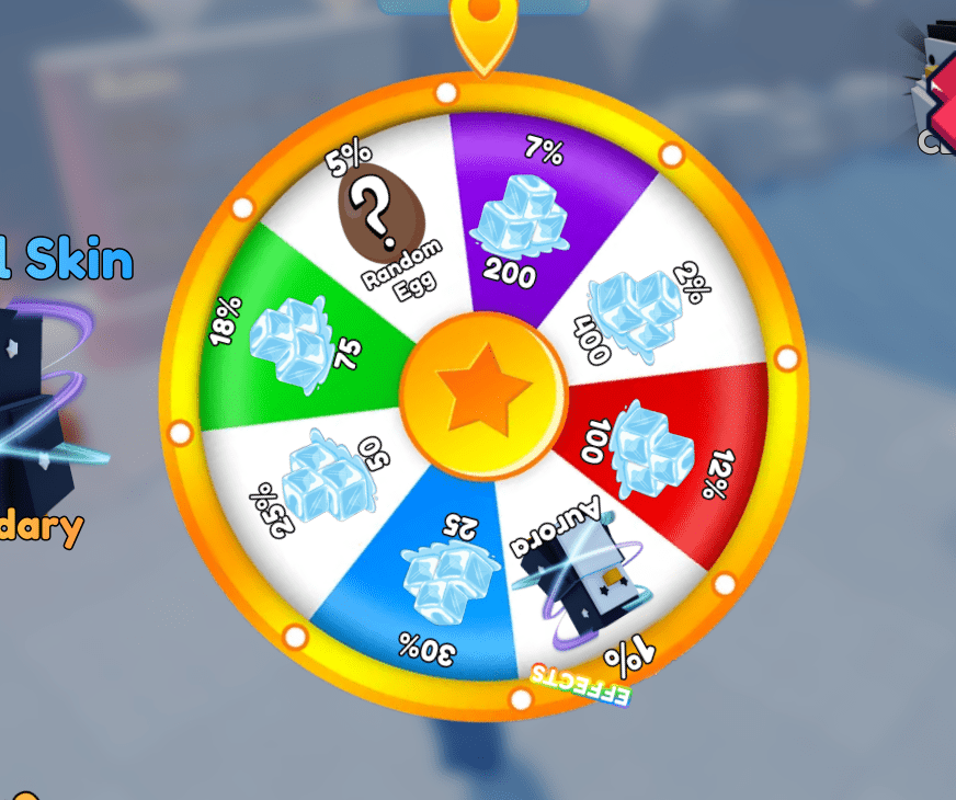Winter event prize wheel