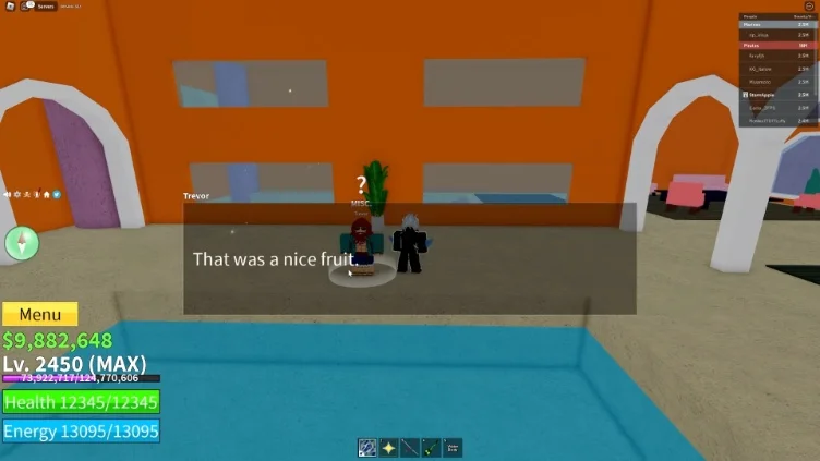 Trevor NPC that requires a 1 million value fruit.