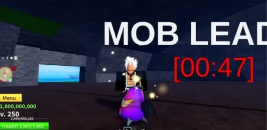 Player fighting an NPC named Mob Leader to obtain an egg