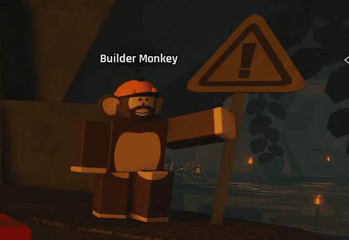 Builder Monkey NPC in the waterfall cave