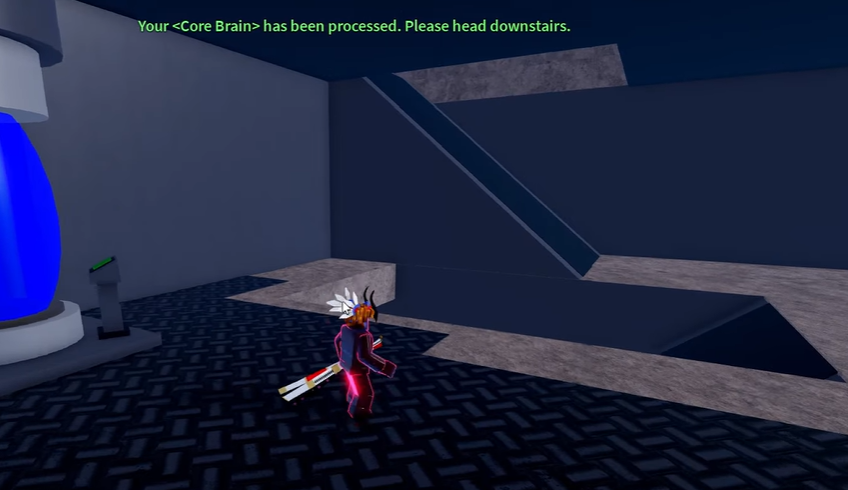 A secret staircase revealed in the floor of the raid room