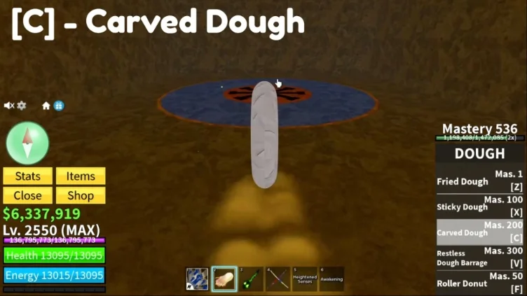 Dough fruit [C] move Carved Dough.