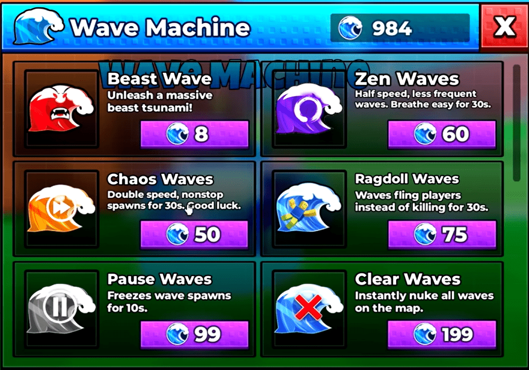 wave machine ui