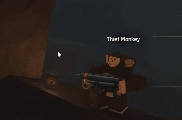 Thief Monkey NPC with quest marker