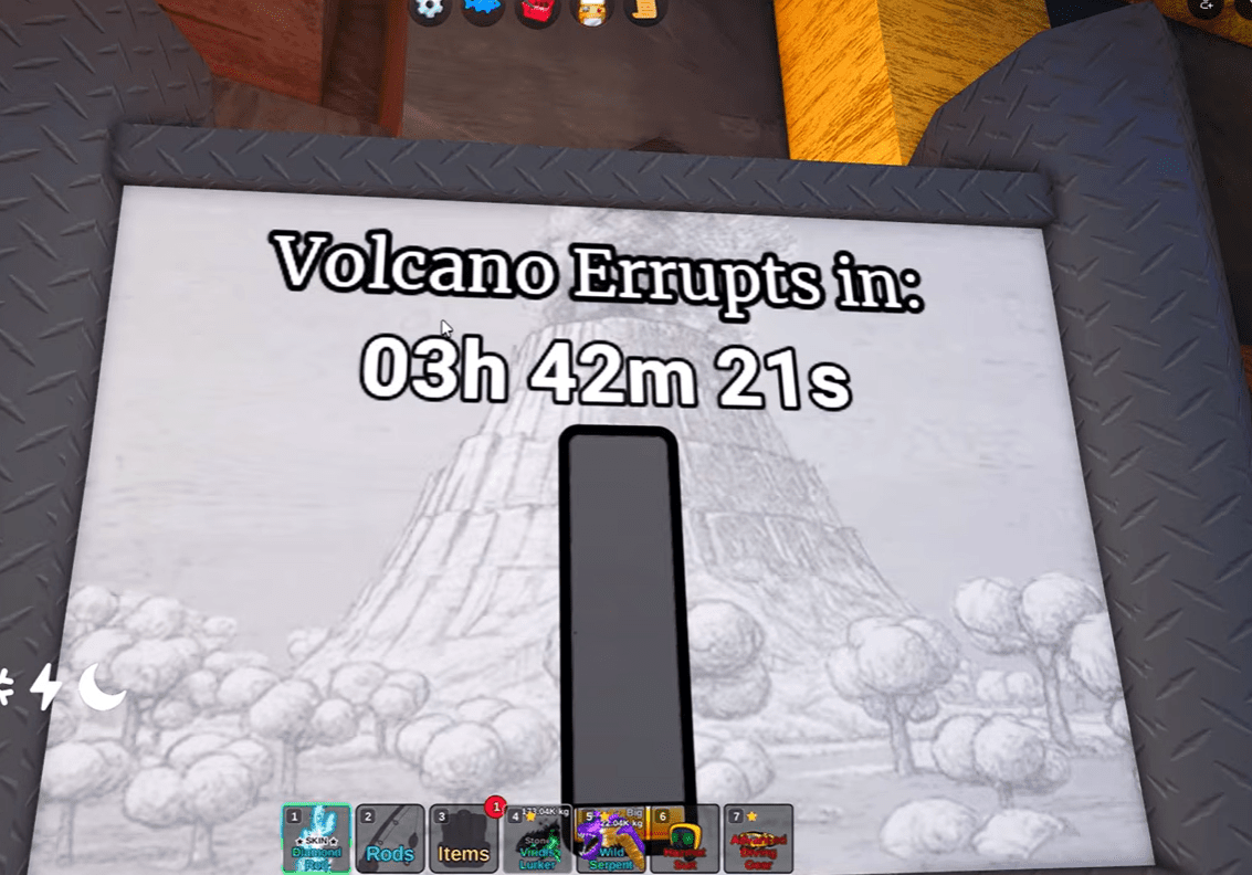 the volcano eruption countdown timer