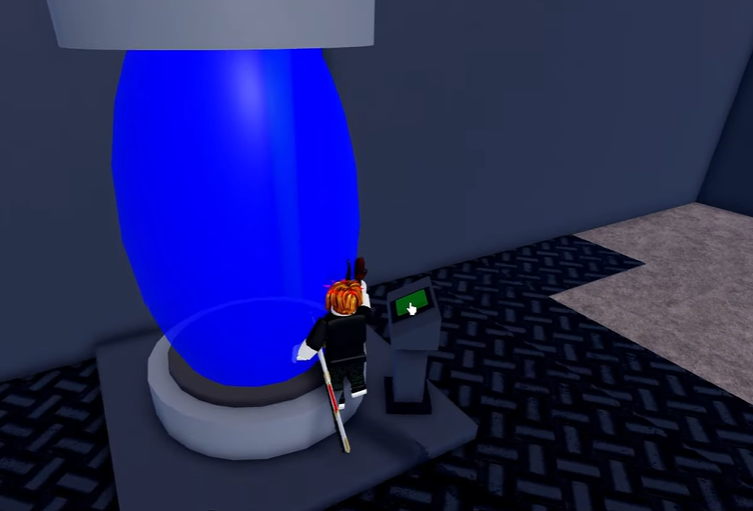 Player interacting with the Order Raid machine console