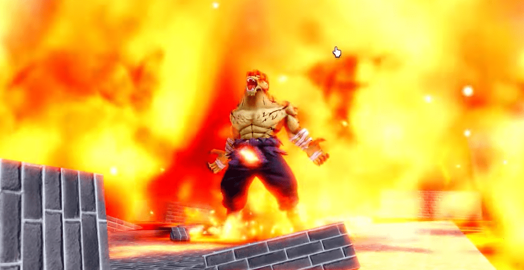 Tiger fruit Blazing Form transformation visual effects in Roblox Blox Fruits.