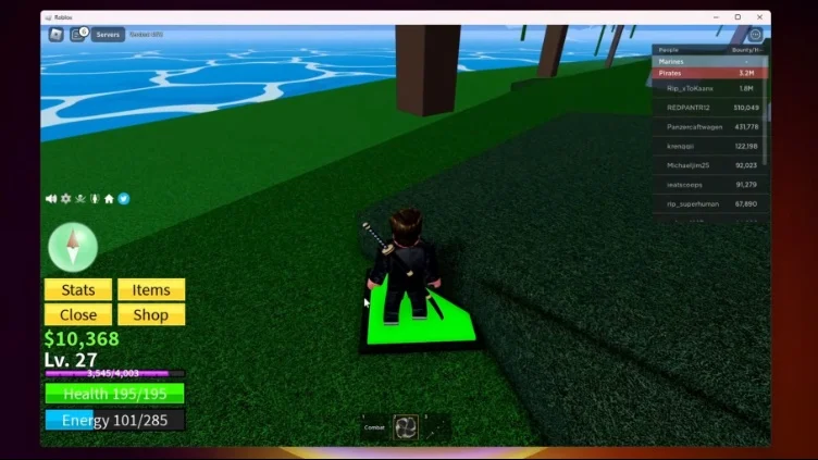 Player stepping on a green button located near some bushes