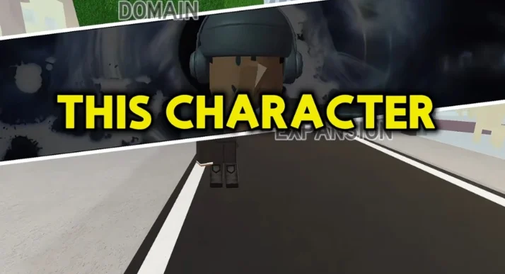 Gojo, a character in Jujutsu Shenanigans, activating a powerful domain expansion ability.