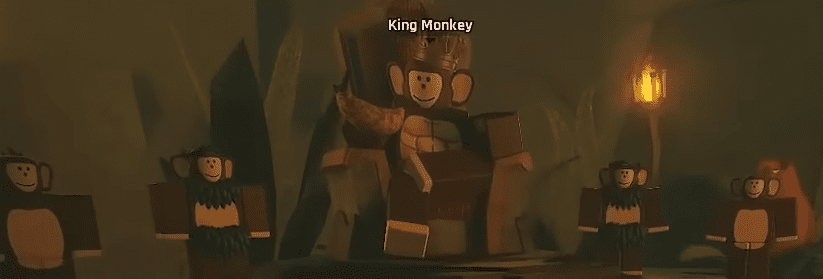King Monkey NPC on a stone throne