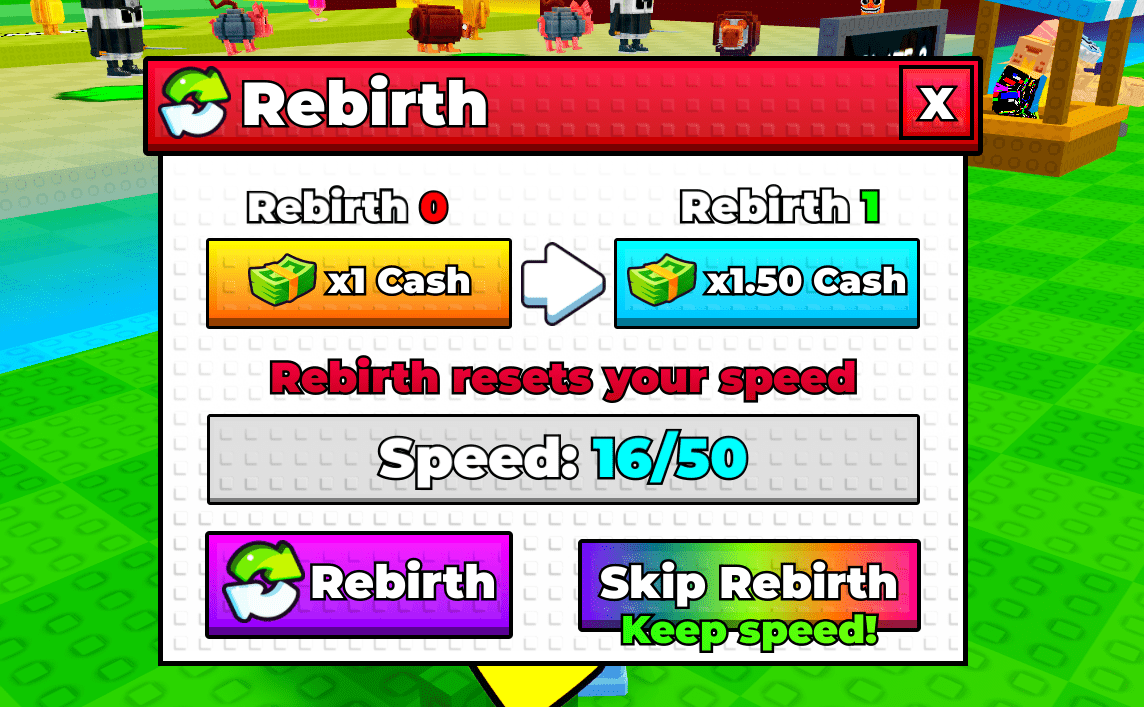 Rebirth menu UI